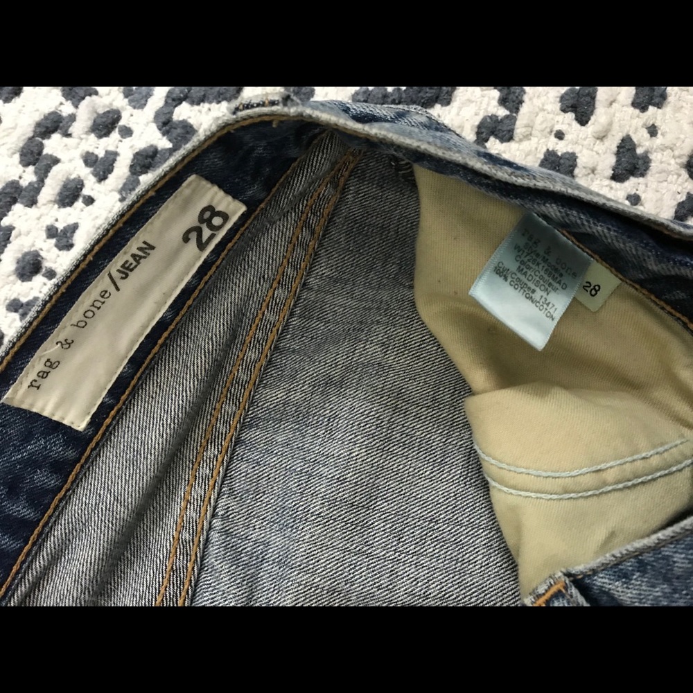 Rag and Bone high rise straight leg jeans - Picture 3 of 5